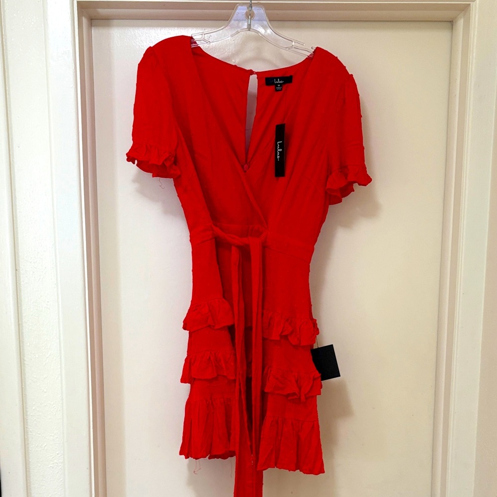 Lulu's Scarlet Ruffle Mini Dress